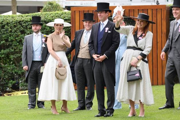 . 20 06 2025. Ascot, United Kingdom. King Charles III , Queen Camilla, Princess Eugenie Zara Tindall and Fergie on day four of Royal Ascot, United Kingdom.  xStephenxLockx xi-Imagesx IIM-26031-0044