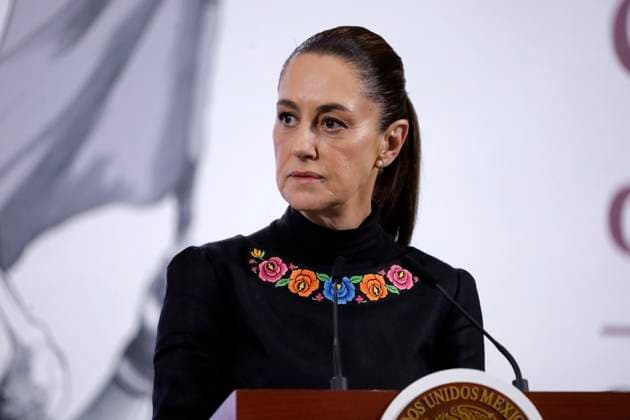 Mexico™s President Claudia Sheinbaum Holds Briefing Of Hurricane Erick Mexico™s President Claudia Sheinbaum Pardo, speaks about the damage caused by Hurricane Erick in the states of Oaxaca and Guerrero at briefing conference at National Palace. on June 20, 2025 in Mexico City, Mexico. (Photo by Luis Barron Eyepix Group) Copyright: xLuisxBarron xEyepixxGroupx LB_20062025_159211