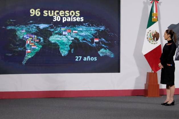 MexicoÃ¢â‚¬â ¢s President Claudia Sheinbaum Pardo, speaks about the damage caused by Hurricane Erick in the states of Oaxaca and Guerrero at briefing conference at National Palace. on June 20, 2025 in Mexico City, Mexico. Kolkata Mexico - ZUMAe321 20250620_zia_e321_012 Copyright: xLuisxBarronx