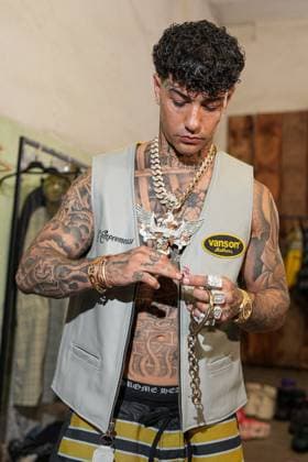 Milan, Milan Men s Fashion Week: Spring Summer 2026 - Men s Fashion, Spring Summer 2026 - Tony Effe shows for PDF in the photo: Tony Effe  Copyright: xRiccardoxGIordanox xipa-agency.netx xRiccardoxGiordanox IPA_Agency_IPA59288302