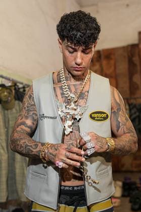Milan, Milan Men s Fashion Week: Spring Summer 2026 - Men s Fashion, Spring Summer 2026 - Tony Effe shows for PDF in the photo: Tony Effe  Copyright: xRiccardoxGIordanox xipa-agency.netx xRiccardoxGiordanox IPA_Agency_IPA59288304