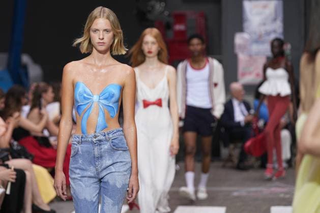 Mailand Fashion Week, Fiorucci Modenschau Milan, Milan Men s Fashion Week: Spring Summer 2026 - Men s Fashion, Spring Summer 2026 - Fiorucci fashion show - catwalk in the photo: Model  Copyright: xRiccardoxGIordanox xipa-agency.netx xRiccardoxGiordanox IPA_Agency_IPA59292992