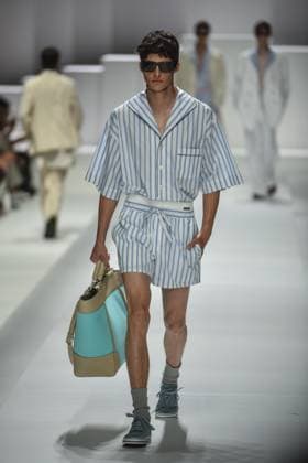 June 21, 2025, Milano, MI: A model presents a creation by Dolce & Gabbana for the Menswear Ready-to-wear Spring-Summer 2026 collection as part of the Milan Fashion Week,.in Milan, Italy, 21 June 2025. Milano Fashion week runs from 20 to 24 June 2025. ANSA MATTEO CORNER Milano MI  - ZUMAa110 20250621_zaf_a110_025 Copyright: xAnsax