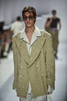 June 21, 2025, Milano, MI: A model presents a creation by Dolce & Gabbana for the Menswear Ready-to-wear Spring-Summer 2026 collection as part of the Milan Fashion Week,.in Milan, Italy, 21 June 2025. Milano Fashion week runs from 20 to 24 June 2025. ANSA MATTEO CORNER Milano MI  - ZUMAa110 20250621_zaf_a110_030 Copyright: xAnsax