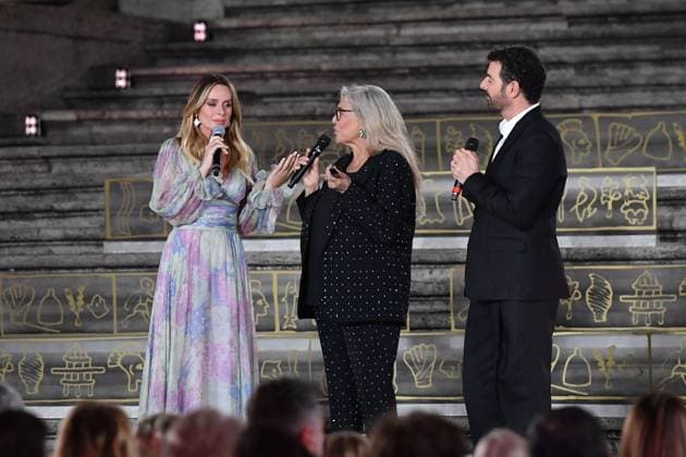 Rome, Piazza di Spagna Biagio Agnes Award 2025, In the photo: Mara Venier Alberto Matano Serena Autieri  Copyright: xVincenzoxLandix xipa-agency.netx xVincenzoxLandix IPA_Agency_IPA59312932