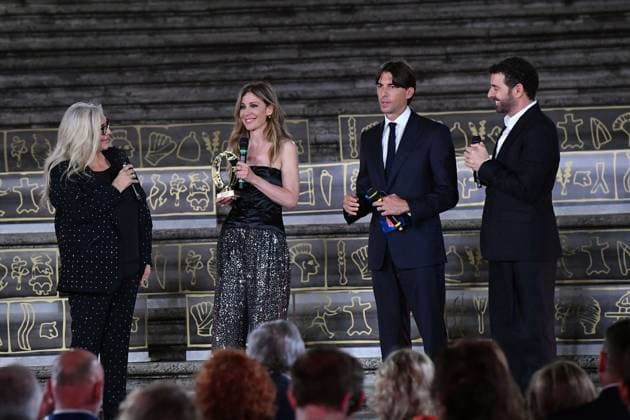 Rome, Piazza di Spagna Biagio Agnes Award 2025, In the photo: Mara Venier Francesca Fagnani Alberto Matano  Copyright: xVincenzoxLandix xipa-agency.netx xVincenzoxLandix IPA_Agency_IPA59312941