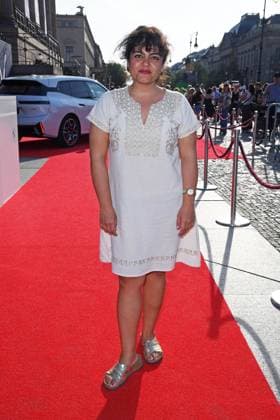 Sara Fazilat on the red carpet for the STAATSOPER FÜR ALLE at the Staatsoper Unter den Linden in Berlin on 21 06 2025