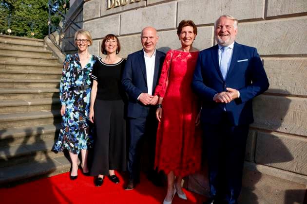 State Opera for All , Red Carpet on Bebelplatz, Berlin, 21 06 2025 Nina Englert, Elisabeth Sobotka, Kai Wegner, Ilka Horstmeier and guest at the arrival to Charles Gounods RomÃ o et Juliette after William Shakespeare at the State Opera for All on Bebelplatz in Berlin on 21 6 2025 Berlin State Opera Unter den Linden Copyright: xAnitaxBuggex