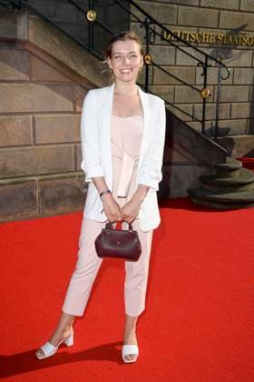 Annabella Zetsch on the red carpet as a guest at the opera concert Staatsoper fuer alle unter den Linden 19 edition on June 21, 2025 in Berlin on Bebelplatz under the open sky Opera by Charles Gounods Romeo et Juliette Berlin Germany