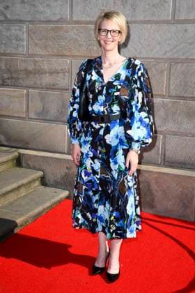 Nina Englert on the red carpet as a guest at the opera concert Staatsoper fuer alle unter den Linden 19 edition on June 21, 2025 in Berlin on Bebelplatz under the open sky Opera by Charles Gounods Romeo et Juliette Berlin Germany