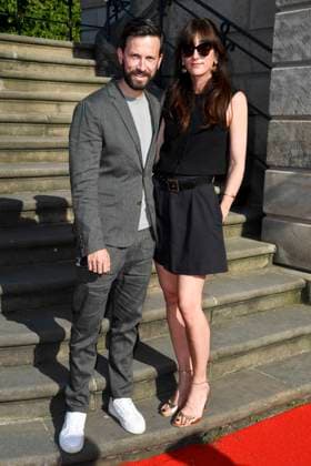 Franz Dinda and Elise Dinda on the red carpet as guests at the opera concert Staatsoper fuer alle unter den Linden 19 edition on June 21, 2025 in Berlin on Bebelplatz under the open sky Opera by Charles Gounods Romeo et Juliette Berlin Germany