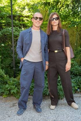 Milan, Milan Men s Fashion Week: Spring Summer 2026 - Men s Fashion, Spring Summer 2026 - TOD S presentation - arrivals in the photo: Stefano Accorsi Bianca Vitali  Copyright: xRiccardoxGiordanox xipa-agency.netx xRiccardoxGiordanox IPA_Agency_IPA59354244