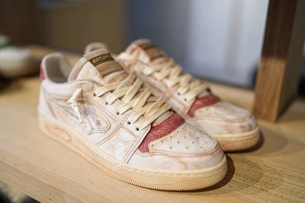 Milan, Italy: Milan, Milan Men s Fashion Week: Spring Summer 2026 - Men s Fashion, Spring Summer 2026 - Enterprise Japan presentation - details in the photo: shoe detail Milan Italy  - ZUMAp169 20250622_zea_p169_543 Copyright: xRiccardoxGiordanox