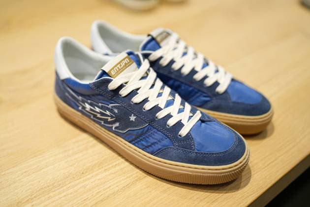 Milan, Italy: Milan, Milan Men s Fashion Week: Spring Summer 2026 - Men s Fashion, Spring Summer 2026 - Enterprise Japan presentation - details in the photo: shoe detail Milan Italy  - ZUMAp169 20250622_zea_p169_547 Copyright: xRiccardoxGiordanox