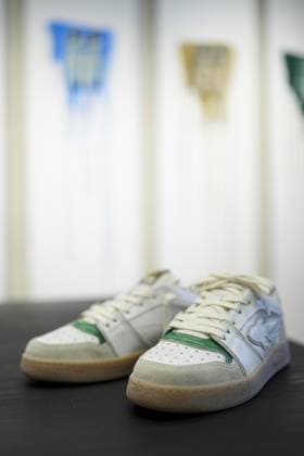Milan, Italy: Milan, Milan Men s Fashion Week: Spring Summer 2026 - Men s Fashion, Spring Summer 2026 - Enterprise Japan presentation - details in the photo: shoe detail Milan Italy  - ZUMAp169 20250622_zea_p169_613 Copyright: xRiccardoxGiordanox