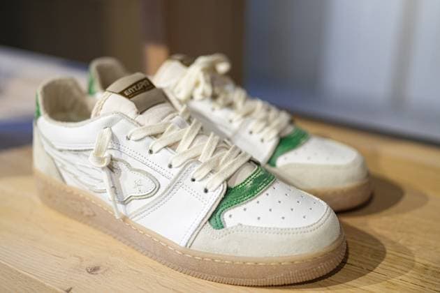 Milan, Italy: Milan, Milan Men s Fashion Week: Spring Summer 2026 - Men s Fashion, Spring Summer 2026 - Enterprise Japan presentation - details in the photo: shoe detail Milan Italy  - ZUMAp169 20250622_zea_p169_604 Copyright: xRiccardoxGiordanox