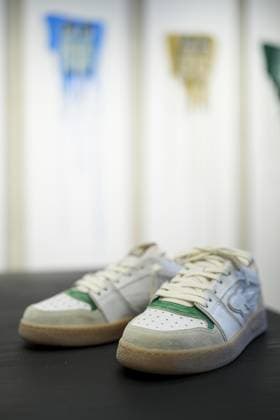 Milan, Italy: Milan, Milan Men s Fashion Week: Spring Summer 2026 - Men s Fashion, Spring Summer 2026 - Enterprise Japan presentation - details in the photo: shoe detail Milan Italy  - ZUMAp169 20250622_zea_p169_612 Copyright: xRiccardoxGiordanox