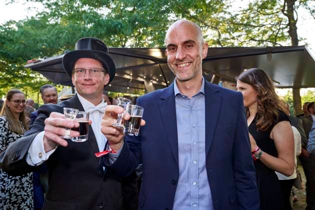 Marko Tatomirovic and Belit Onay at the summer party of the Representation of the State of Lower Saxony at the Representation of the State of Lower Saxony to the Federal Government Berlin, 23 06 2025 Foto:xU.xStammx xFuturexImagex sommerfeest_niedersachsen_5708