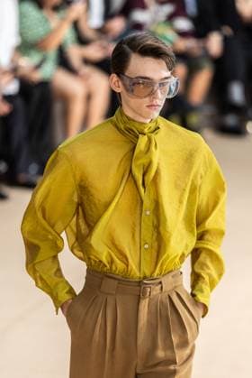 PFW - Men s Spring 2026 - Runway NB Model on the runway at the Saint Laurent show as part of Paris Men s Fashion Week on June 24, 2025 in Paris, France. Photo by Nasser Berzane ABACAPRESS.COM Paris France  Copyright: xBerzanexNasser ABACAx