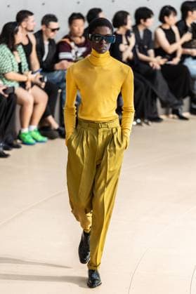 PFW - Men s Spring 2026 - Runway NB Model on the runway at the Saint Laurent show as part of Paris Men s Fashion Week on June 24, 2025 in Paris, France. Photo by Nasser Berzane ABACAPRESS.COM Paris France  Copyright: xBerzanexNasser ABACAx
