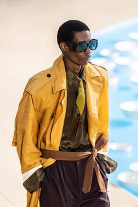 PFW - Men s Spring 2026 - Runway NB Model on the runway at the Saint Laurent show as part of Paris Men s Fashion Week on June 24, 2025 in Paris, France. Photo by Nasser Berzane ABACAPRESS.COM Paris France  Copyright: xBerzanexNasser ABACAx