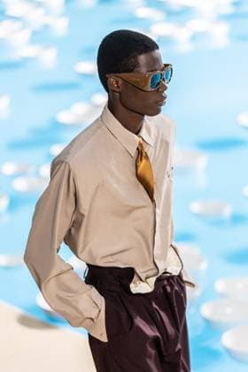 PFW - Men s Spring 2026 - Runway NB Model on the runway at the Saint Laurent show as part of Paris Men s Fashion Week on June 24, 2025 in Paris, France. Photo by Nasser Berzane ABACAPRESS.COM Paris France  Copyright: xBerzanexNasser ABACAx