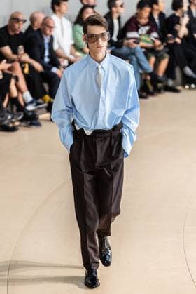 PFW - Men s Spring 2026 - Runway NB Model on the runway at the Saint Laurent show as part of Paris Men s Fashion Week on June 24, 2025 in Paris, France. Photo by Nasser Berzane ABACAPRESS.COM Paris France  Copyright: xBerzanexNasser ABACAx