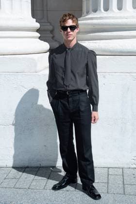 Yves Saint Laurent Photocall Finn Bennett attending the Yves Saint Laurent show in Paris, France on June 24, 2025. Photo by Aurore Marechal ABACAPRESS.COM Paris France  Copyright: xMarechalxAurore ABACAx