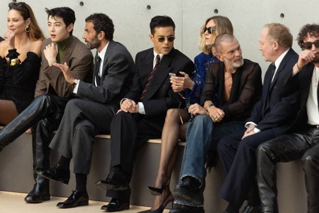 Men s Spring 2026 - Frontrow NB Rami Malek on the Frontrow at the Saint Laurent show as part of Paris Men s Fashion Week on June 24, 2025 in Paris, France. Photo by Nasser Berzane ABACAPRESS.COM Paris France  Copyright: xBerzanexNasser ABACAx