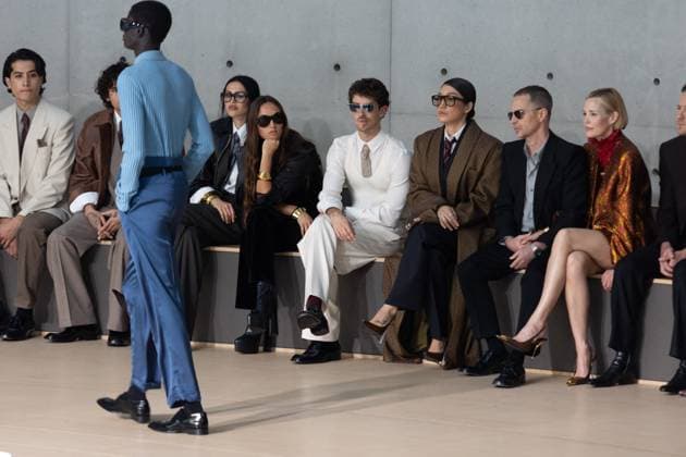 Entertainment Bilder des Tages Men s Spring 2026 - Frontrow NB Manu Rios on the Frontrow at the Saint Laurent show as part of Paris Men s Fashion Week on June 24, 2025 in Paris, France. Photo by Nasser Berzane ABACAPRESS.COM Paris France  Copyright: xBerzanexNasser ABACAx