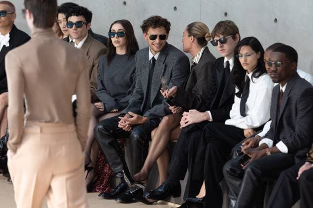 Men s Spring 2026 - Frontrow NB Cooper Koch on the Frontrow at the Saint Laurent show as part of Paris Men s Fashion Week on June 24, 2025 in Paris, France. Photo by Nasser Berzane ABACAPRESS.COM Paris France  Copyright: xBerzanexNasser ABACAx