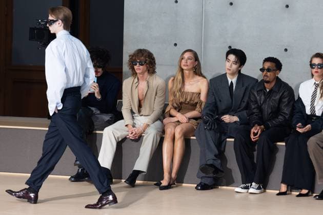 Men s Spring 2026 - Frontrow NB Mathilde Pinault, Zhang Kangle on the Frontrow at the Saint Laurent show as part of Paris Men s Fashion Week on June 24, 2025 in Paris, France. Photo by Nasser Berzane ABACAPRESS.COM Paris France  Copyright: xBerzanexNasser ABACAx