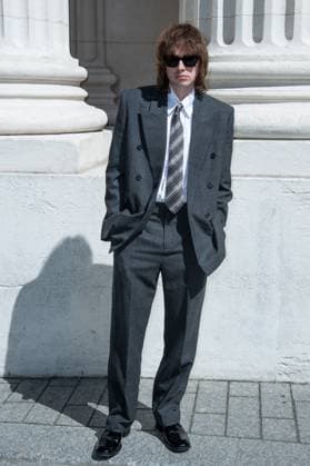 Yves Saint Laurent Photocall Gene Gallagher attending the Yves Saint Laurent show in Paris, France on June 24, 2025. Photo by Aurore Marechal ABACAPRESS.COM Paris France  Copyright: xMarechalxAurore ABACAx