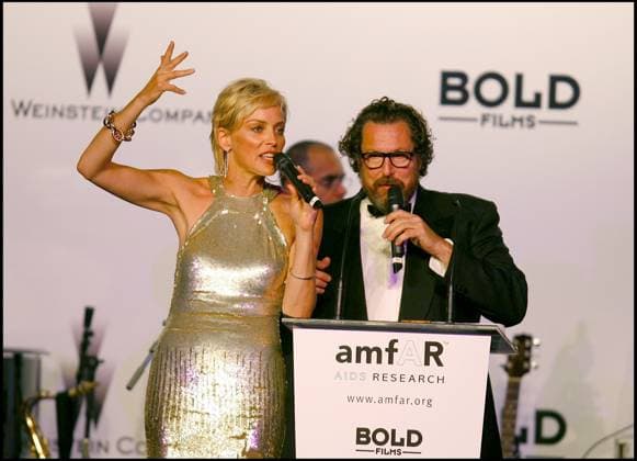 SHARON STONE AND JULIAN SCHNABEL GALA EVENING AMFAR, CINEMA AGAINST AIDS FOR THE 60TH FESTIVAL DE CANNES AMFARCinema Against AIDS 2007 Gala 60TH FESTIVAL DE CANNES Cannes France  Copyright: xBORDE-JACOVIDESx xBESTIMAGExBORDE-JACOVIDESx xBESTIMAGEx