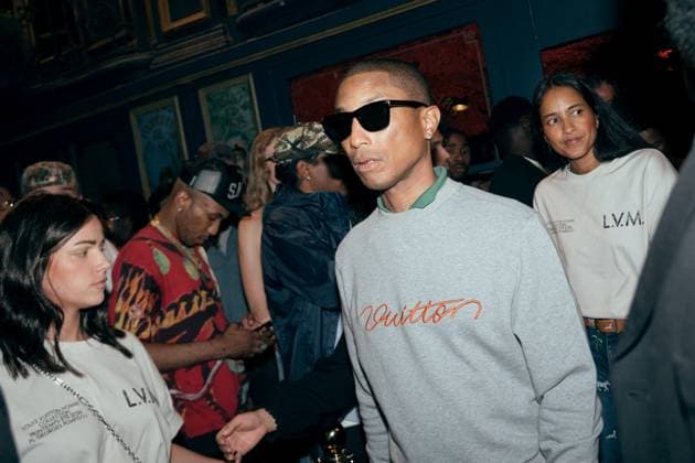 Pharrell Williams At Louis Vuitton After Party - Paris Pharrell Williams during the after-party of the Louis Vuitton Men s Spring Summer 2026 Paris Fashion Week show at the Laperouse restaurant bar in Paris, France on June 24, 2025. Photo by Alexis Jumeau ABACAPRESS.COM Paris France  Copyright: xJumeauxAlexis ABACAx