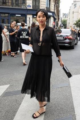 PFW AMI Men s Spring 2026 - Arrivals NB Mia Kong attends the AMI show as part of Paris Men s Spring 2026 Fashion Week on June 25, 2025 in Paris, France. Photo by Nasser Berzane ABACAPRESS.COM Paris France  Copyright: xBerzanexNasser ABACAx