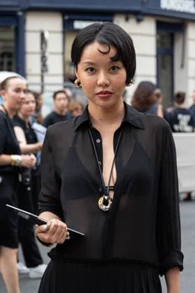 PFW AMI Men s Spring 2026 - Arrivals NB Mia Kong attends the AMI show as part of Paris Men s Spring 2026 Fashion Week on June 25, 2025 in Paris, France. Photo by Nasser Berzane ABACAPRESS.COM Paris France  Copyright: xBerzanexNasser ABACAx