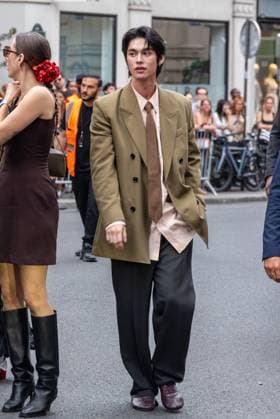 PFW AMI Men s Spring 2026 - Arrivals NB Bright Vachirawit attends the AMI show as part of Paris Men s Spring 2026 Fashion Week on June 25, 2025 in Paris, France. Photo by Nasser Berzane ABACAPRESS.COM Paris France  Copyright: xBerzanexNasser ABACAx
