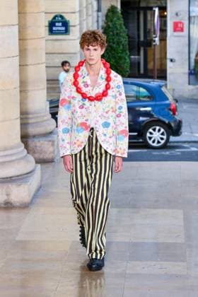 PFW - Walter Van Beirendonck Runway A model walks the runway during the Walter Van Beirendonck Menswear Spring Summer 2026 show as part of Paris Fashion Week on June 25, 2025 in Paris, France. Photo by Shootpix ABACAPRESS.COM Paris France  Copyright: xShootpix ABACAx