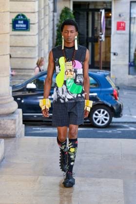 PFW - Walter Van Beirendonck Runway A model walks the runway during the Walter Van Beirendonck Menswear Spring Summer 2026 show as part of Paris Fashion Week on June 25, 2025 in Paris, France. Photo by Shootpix ABACAPRESS.COM Paris France  Copyright: xShootpix ABACAx