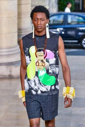 PFW - Walter Van Beirendonck Runway A model walks the runway during the Walter Van Beirendonck Menswear Spring Summer 2026 show as part of Paris Fashion Week on June 25, 2025 in Paris, France. Photo by Shootpix ABACAPRESS.COM Paris France  Copyright: xShootpix ABACAx