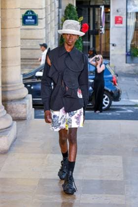PFW - Walter Van Beirendonck Runway A model walks the runway during the Walter Van Beirendonck Menswear Spring Summer 2026 show as part of Paris Fashion Week on June 25, 2025 in Paris, France. Photo by Shootpix ABACAPRESS.COM Paris France  Copyright: xShootpix ABACAx