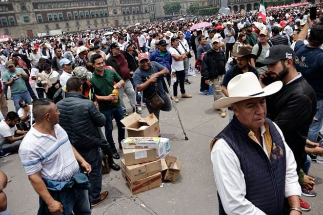 June 26, 2025, Mexico, Cdmx, Mexico: Protesters in favor of bullfighting, rodeos, and cockfights demonstrate in Mexico City s ZoÂ³calo to demand that the traditions of these activities be kept alive. They mention that thousands of families make a living raising farm animals for these activities, which are part of the country s history and traditions. Despite laws protecting the lives and rights of animals from abuse, they reject any initiative by pro-animal activists to prohibit these spectacles, which provide entertainment for a certain segment of the population through animal suffering and torture for financial gain. Mexico Mexico - ZUMAp204 20250626_zip_p204_005 Copyright: xJosuexPerezx