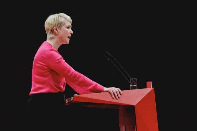 Manuela Schwesig, SPD, Ministerpraesidentin von Mecklenburg-Vorpommern, aufgenommen im Rahmen des Bundesparteitages der SPD in Berlin, 27.06.2025. Berlin Deutschland *** Manuela Schwesig, SPD, State Premier of Mecklenburg-Western Pomerania, pictured at the SPD federal party conference in Berlin, 27 06 2025 Berlin Germany Copyright: xFlorianxGaertnerx