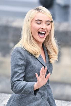 Dior Homme Arrivals Sabrina Carpenter attending the Dior Homme Menswear Spring Summer 2026 show as part of Paris Fashion Week in Paris, France on June 27, 2025. Photo by Aurore Marechal ABACAPRESS.COM Paris France  Copyright: xMarechalxAurore ABACAx