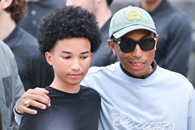 Dior Homme Arrivals Rocket Williams and Pharrell Williams attending the Dior Homme Menswear Spring Summer 2026 show as part of Paris Fashion Week in Paris, France on June 27, 2025. Photo by Aurore Marechal ABACAPRESS.COM Paris France  Copyright: xMarechalxAurore ABACAx