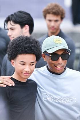 Dior Homme Arrivals Rocket Williams and Pharrell Williams attending the Dior Homme Menswear Spring Summer 2026 show as part of Paris Fashion Week in Paris, France on June 27, 2025. Photo by Aurore Marechal ABACAPRESS.COM Paris France  Copyright: xMarechalxAurore ABACAx