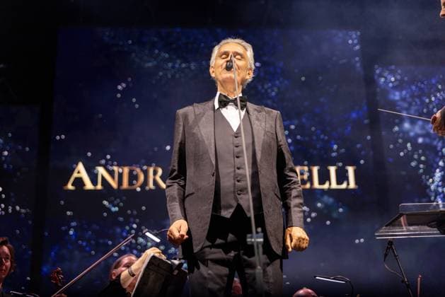 Andrea Bocelli Performs in Napa Valley Andrea Bocelli performs with an orchestra at Charles Krug Winery in Napa Valley, California, on June 21, 2025. The event brings together guests for Bocelli™s benefit concert supporting education and healthcare programs worldwide. Napa California United States Copyright: xSahabxZaribafx