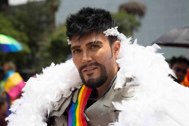 June 28, 2025, Mexico City, Mexico, Mexico: The 47th edition of the LGBTQ+ Pride March in CDMX, where thousands of people from the community gathered to march together from the emblematic Angel de la Independencia to the Zocalo of Mexico City, passing through emblematic streets such as Paseo de la Reforma Avenue, inside the march there were flags and made-up characters. Mexico City Mexico - ZUMAs310 20250628_zip_s310_007 Copyright: xLuisxExSalgadox