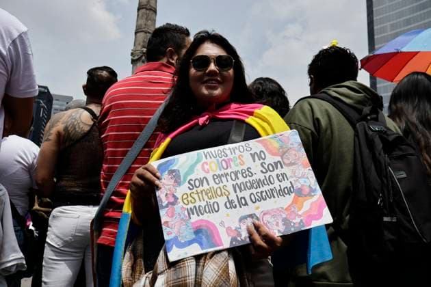 June 28, 2025, Mexico, Cdmx, Mexico: The 47th edition of the LGBTTTIQ+ March or Pride March in Mexico City is filled with colors and thousands of people from the community; the celebration theme is Diversity without Borders. Justice, Resistance, and Unity! to show support for the human rights of all people. From the Angel of Independence to the Zocalo in Mexico City, people marched to demonstrate the pride and diversity of the LGBTTTIQ+ community throughout Mexico. Mexico Mexico - ZUMAp204 20250628_zip_p204_013 Copyright: xJosuexPerezx